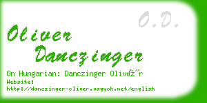 oliver danczinger business card